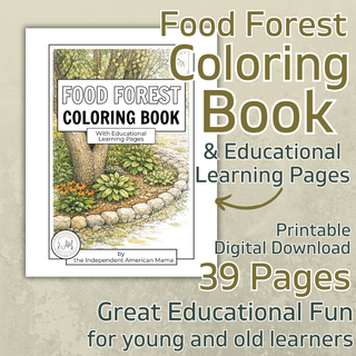 Food Forest Coloring Pages | Digital Download | Printable