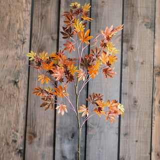 Artificial Fall Color Maple Leaf Stem Faux