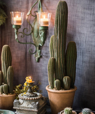 Artificial Faux Cactus in Brown Pot