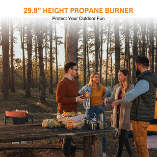 130,000 BTU High Pressure Single Propane Burner Perfect for Home Brewing, Turkey Fry, Maple Syrup Prep