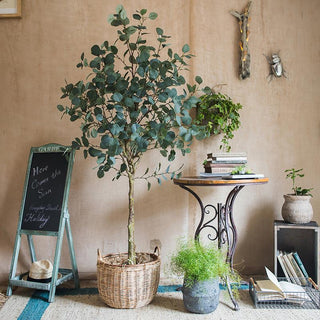 Artificial Faux Eucalyptus Tree In Pot